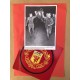 Signed picture by SHAY BRENNAN and BOBBY CHARLTON the Manchester United footballers. SOLD!